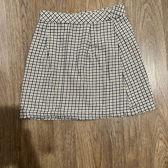 H & M Pleated Houndstooth Check Skirt Size 4 - Picture 2 of 3